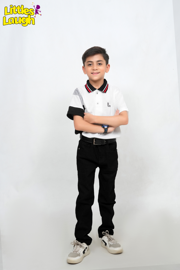 Contrast Panel Polo Shirt